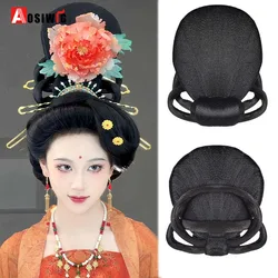 Synthetic Ancient Costume Bun Tang Style Integrated Hairdo Tang Furong Hairdo Ancient Costume Noble Consort Style Dress Up Wig