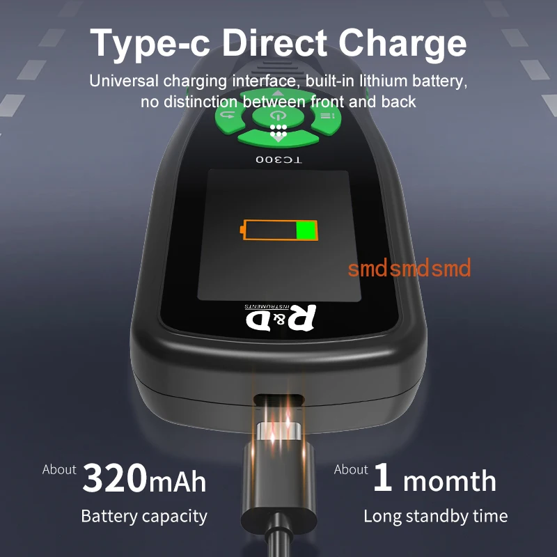 TC300 Coating Thickness Gauge for Car Digital Meter Tool Automotive Paint Thickness Measurement F/NF Automatic Detection