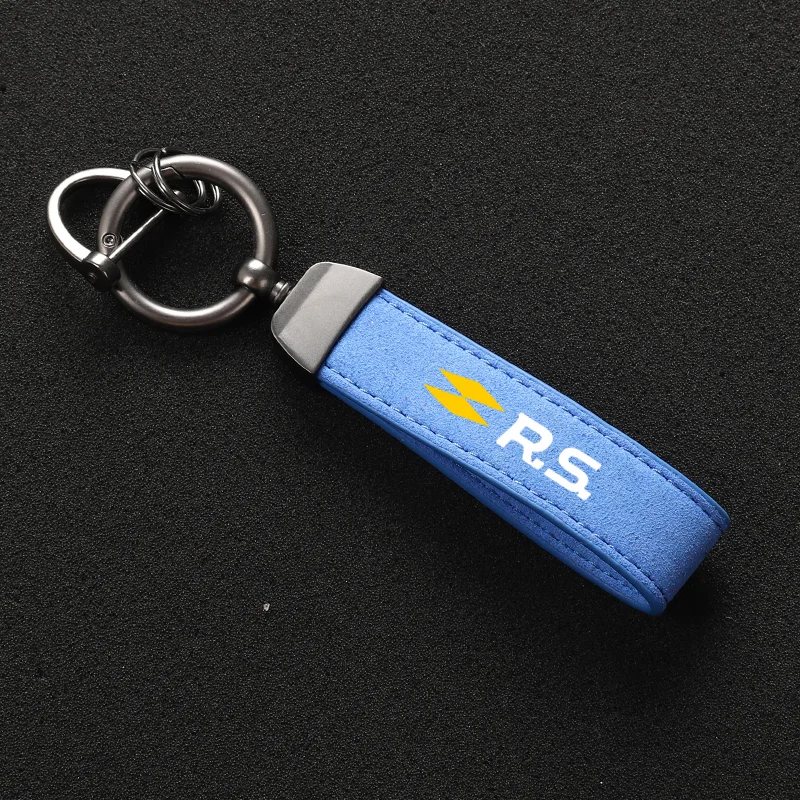 Portachiavi in pelle scamosciata portachiavi sportivo regalo personalizzato con Logo per Renault RS Line Clio Megane Scenic laguna Logan portachiavi