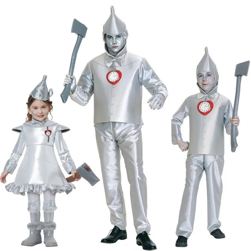 Anime Halloween Costume Performance Clothing Tin Man Iron Man Suit Role Cloth for Adult and Child