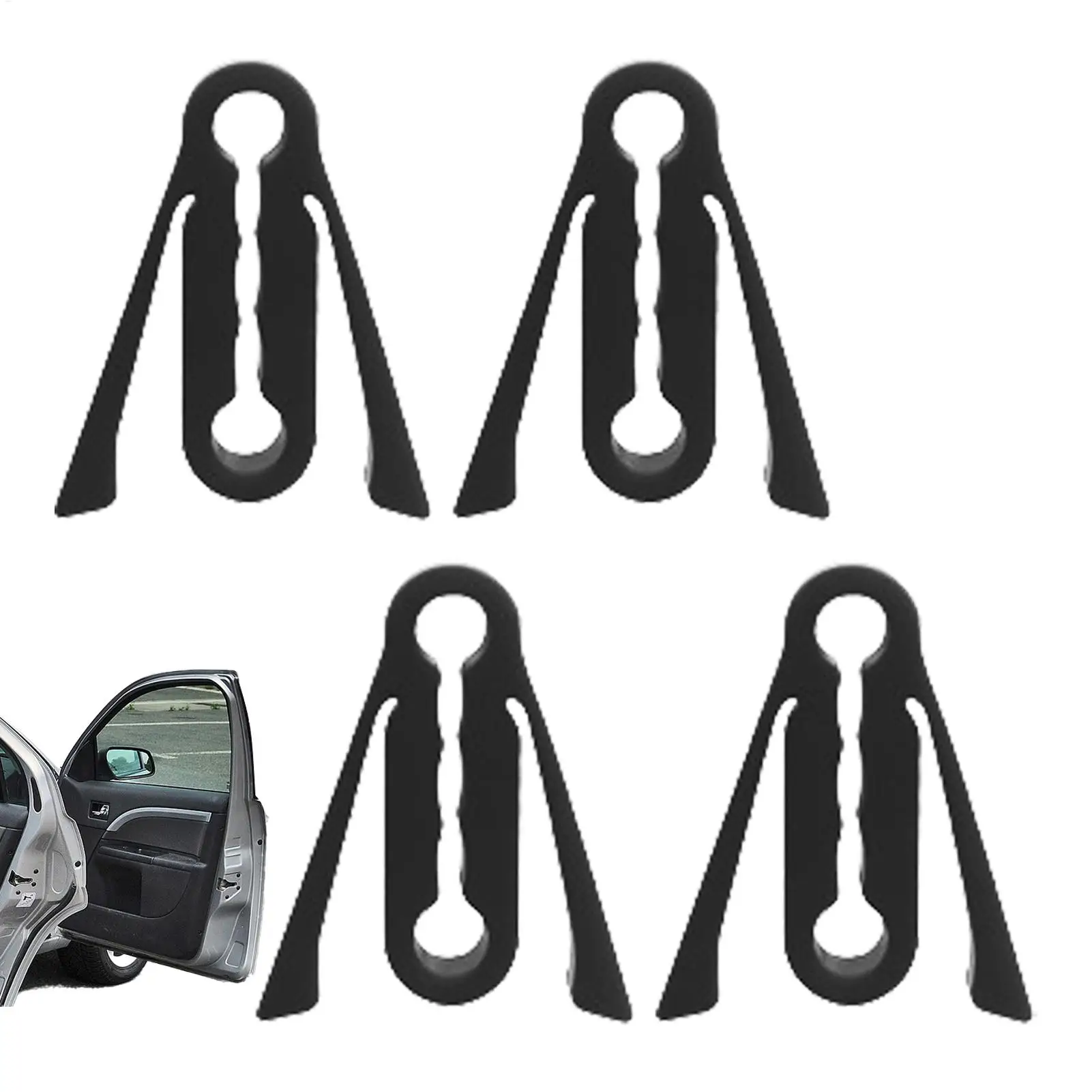 

Car Door Latch Cover 4 Pieces Shock Absorption Buffer Pads Rust-proof Car Silicone Door Latch Protective Cover for Slam Damage