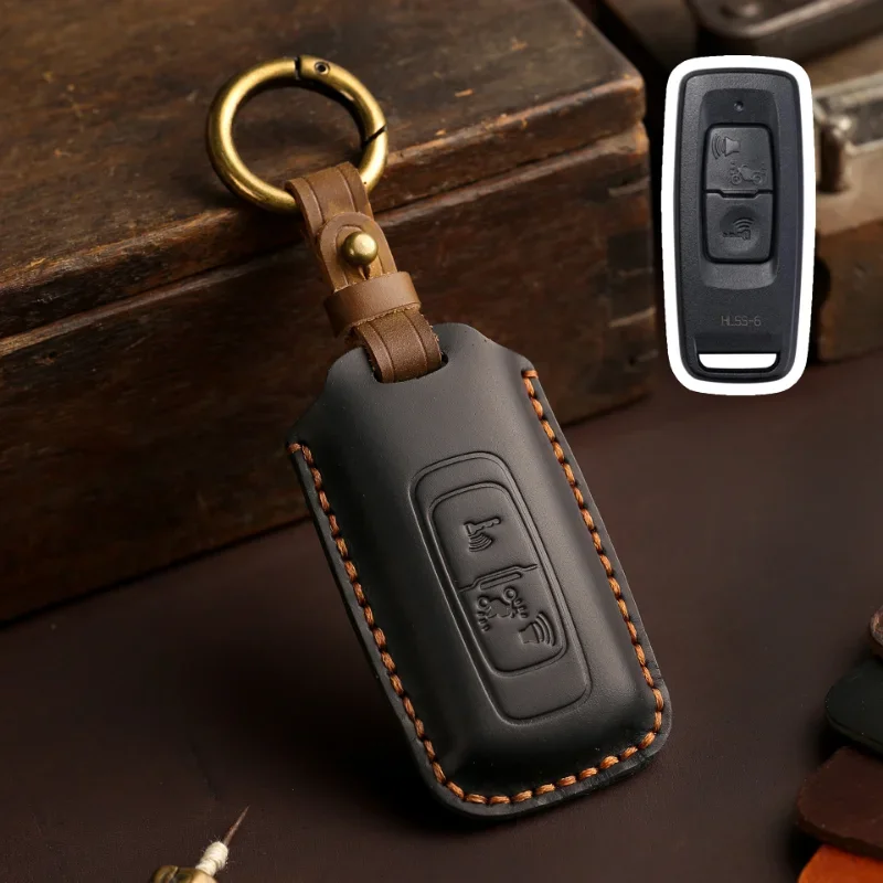 

1pc Leather Motor Key Cover Case For HONDA PCX 160 PCX160 SH350 VISION Keyless 3 Button Key Holder Keychain 2021 New Arrival