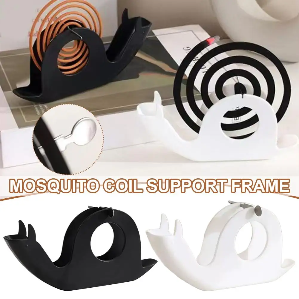 Creative Snail Shape Mosquito Coil Holder with Support Bracket Heat Resistant Fireproof Mosquito Tray Anti-Scald Over Non-Slip