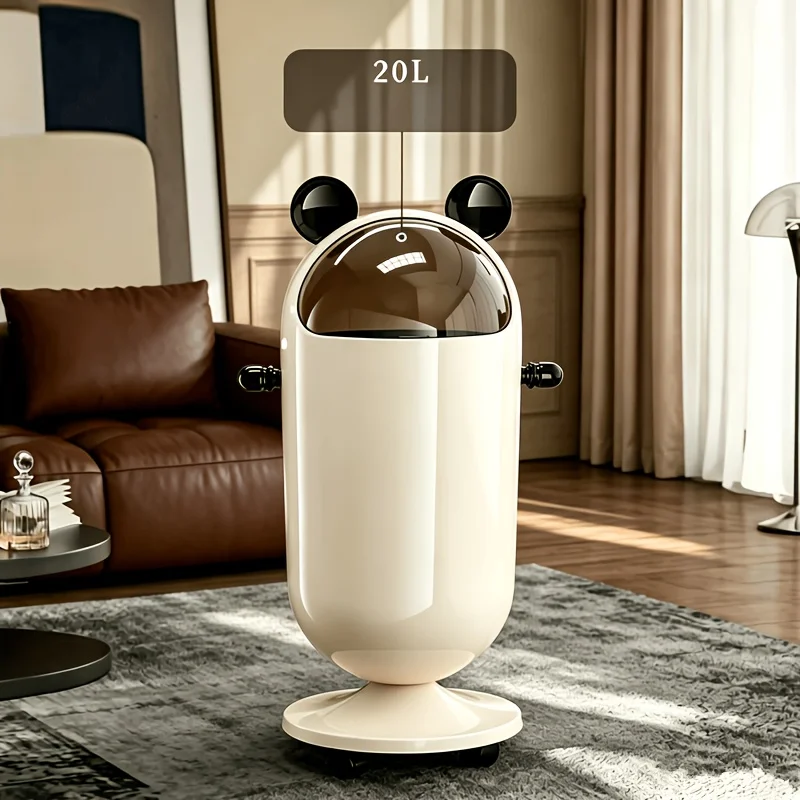 Large Trash Can 20L High Legs Wastebasket Recycle Bin Bathroom Garbage Cube Kitchen Food Waste Plastic Bin Home Accessories