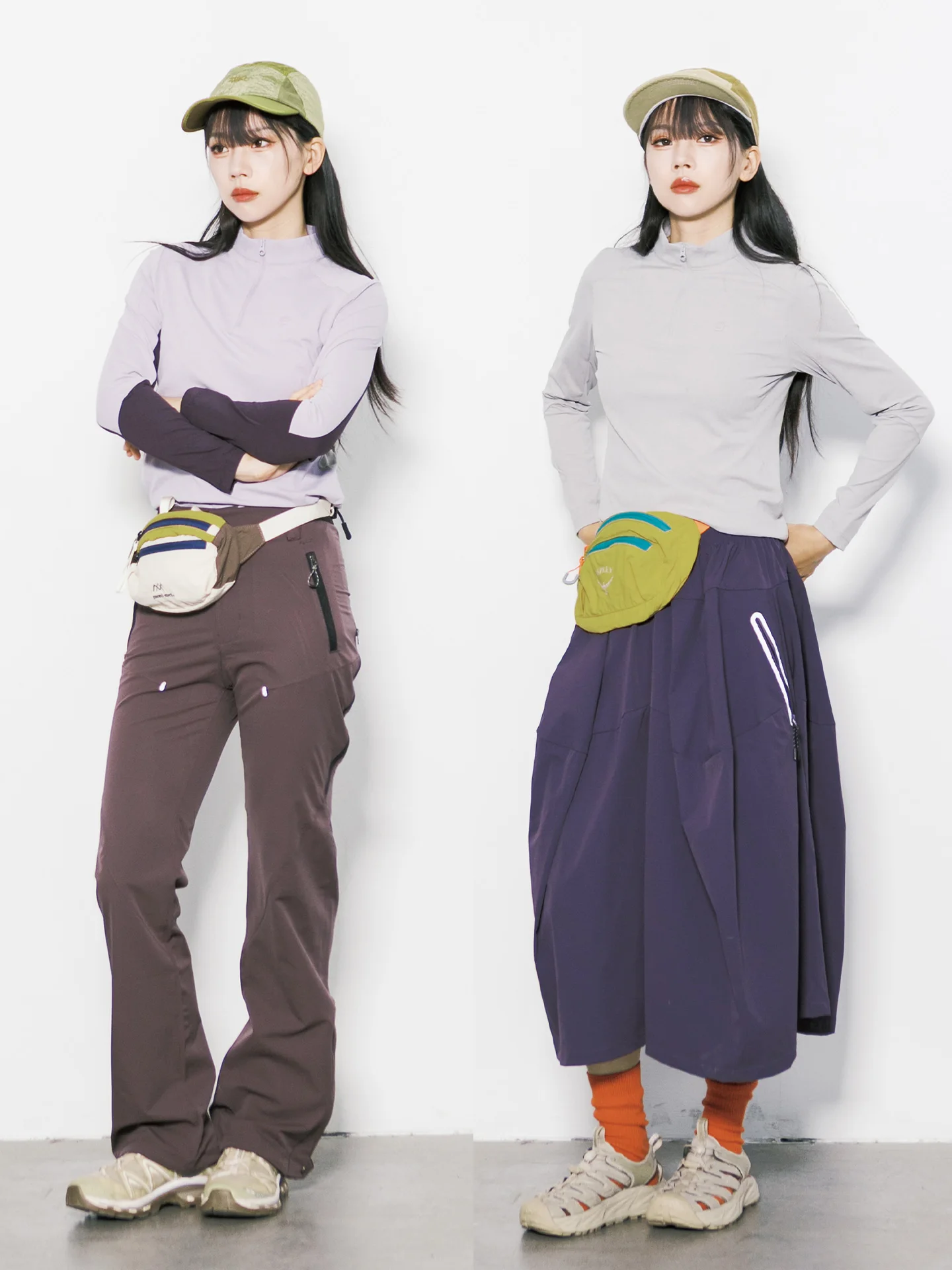 

Outdoor RB Mountain Series T-irt Women's Slim Fit Spor Long Sve f Zipper Stand Collar Qui Dry Top for Running C...