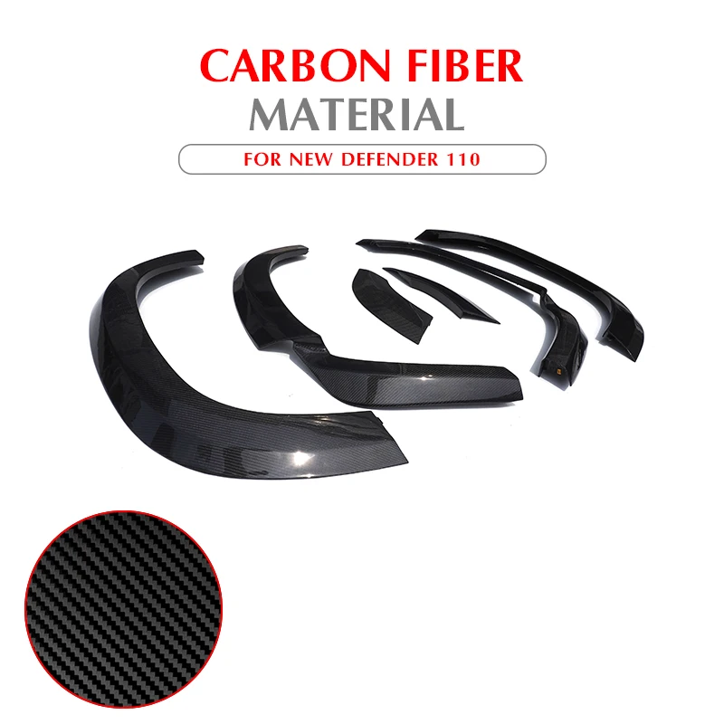 

Обновленная высококачественная расширенная колесная арка из сухого углеродного волокна для Land Rover New Defender 110/130/90