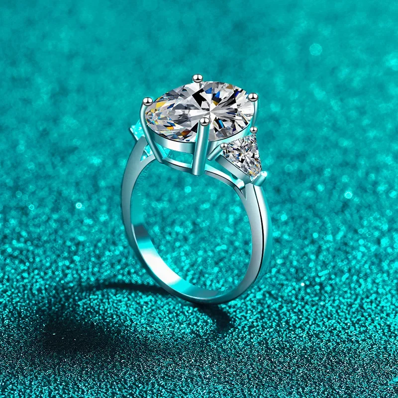 Apaison Sparkling 9 ct Moissanite Wedding Engagement Party Ring 925 Sterling Silver Jewelry Rings For Women With GRA Certificate