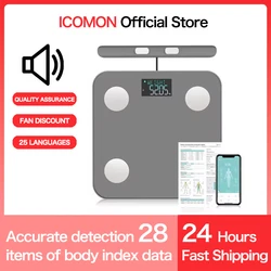 Smart Body Fat Scale 2024 New Professional 8-electrode Bioimpedance Scale with Measurement Voice Broadcast and Printable Report