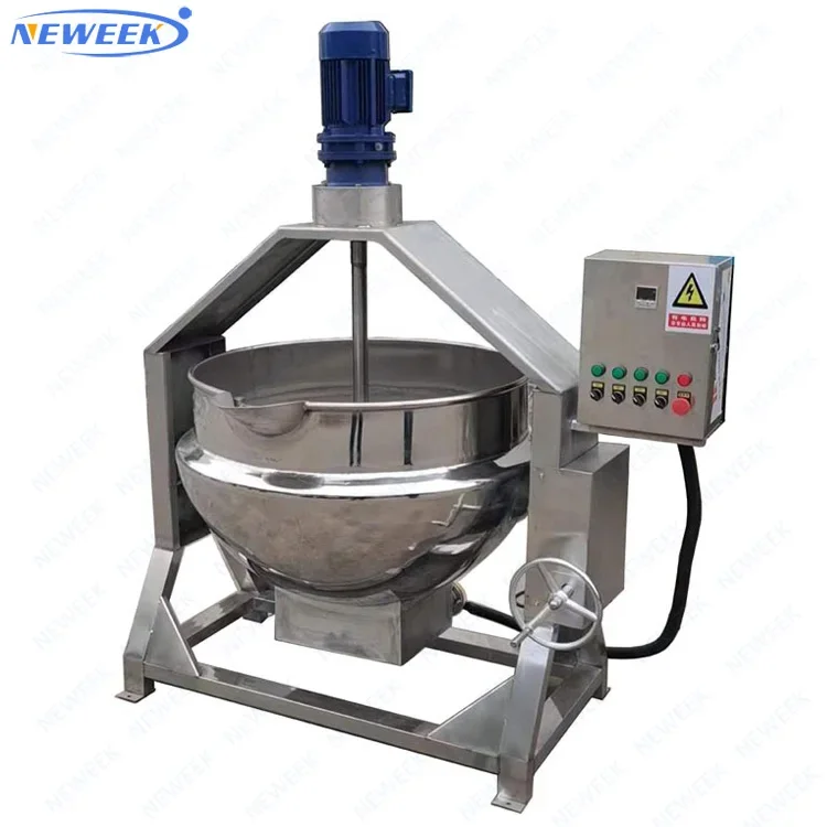 

NEWEEK with mixer braised food meat boiling electric jacketed kettle stainless steel cooking pots rotate cook pot