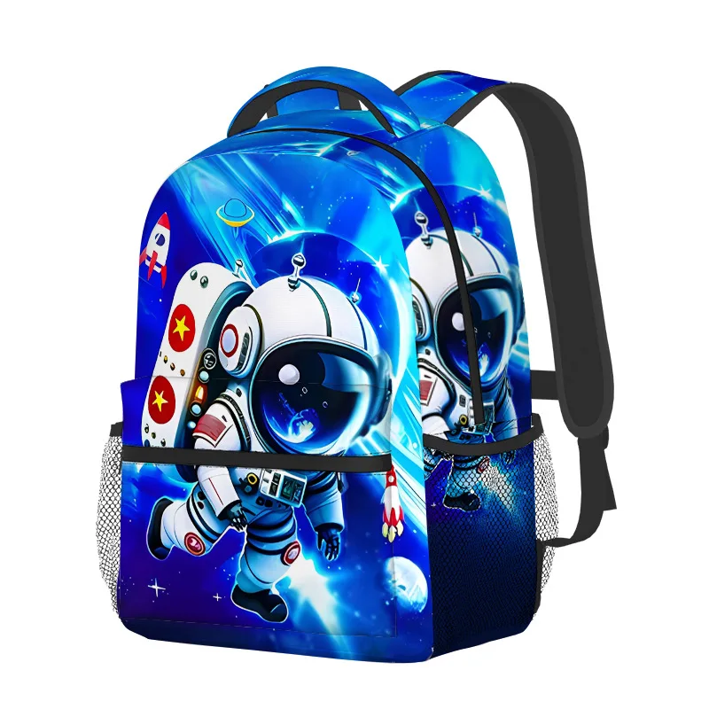 Cartoon Populaire Grappige Raket astronaut student Boekentas Notebook Rugzakken 3D Print Oxford Waterdichte Jongens/Meisjes Reisrugzakken