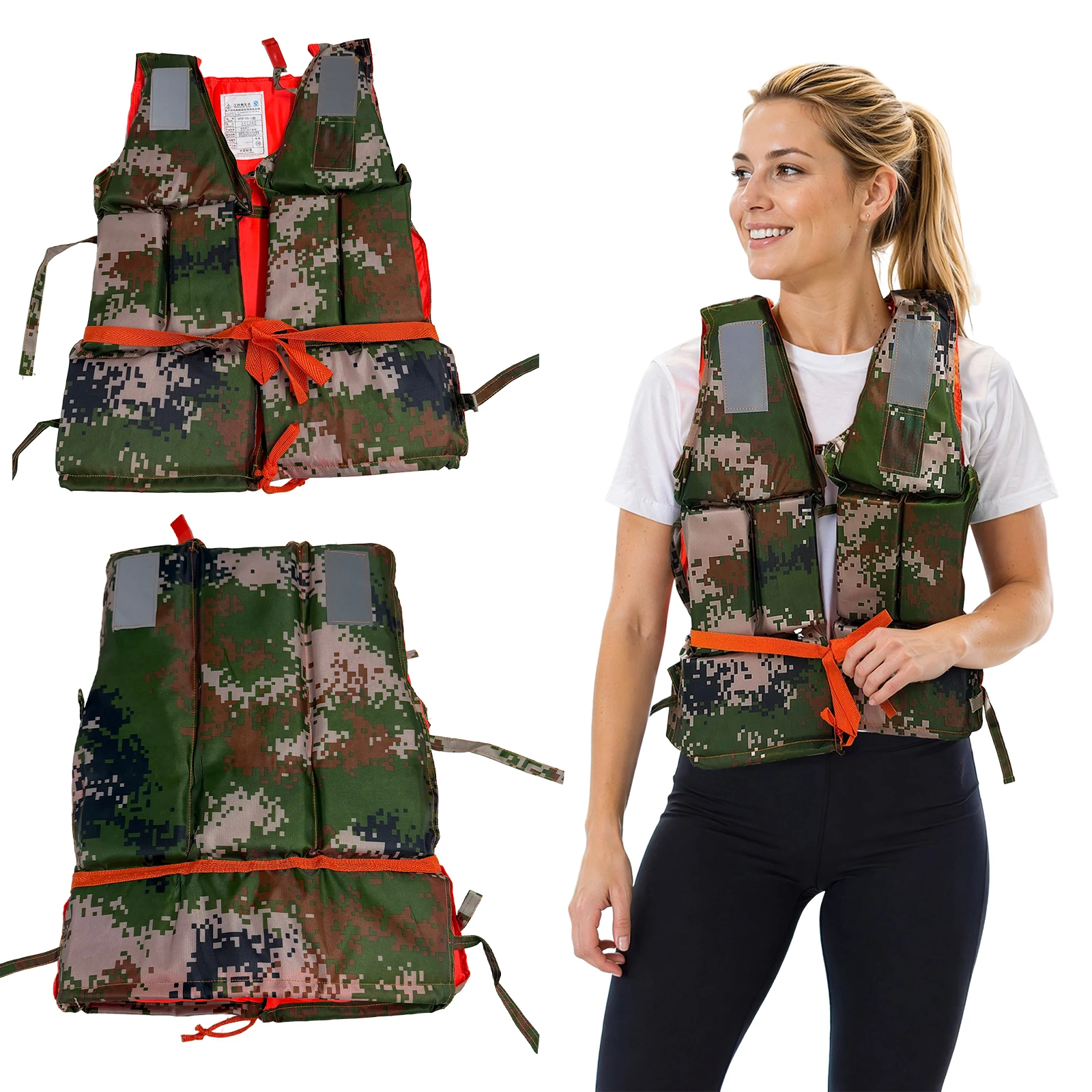 Oxford Fabric Safety for Life Vest Wear- Water Sports Survival Vest Tear- Fishing for Life Jackets for Skiing Driving