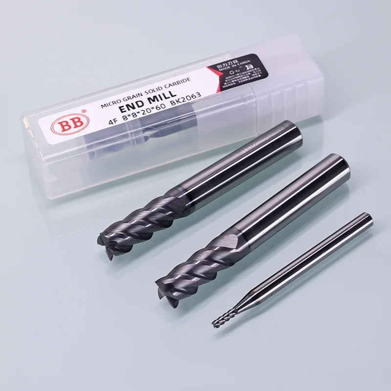 BB End Mill Cutter Tool CNC High Hardness Solid Carbide Trochoidal Machining Feed Titanium Alloy SUS Stainless Steel Graphite