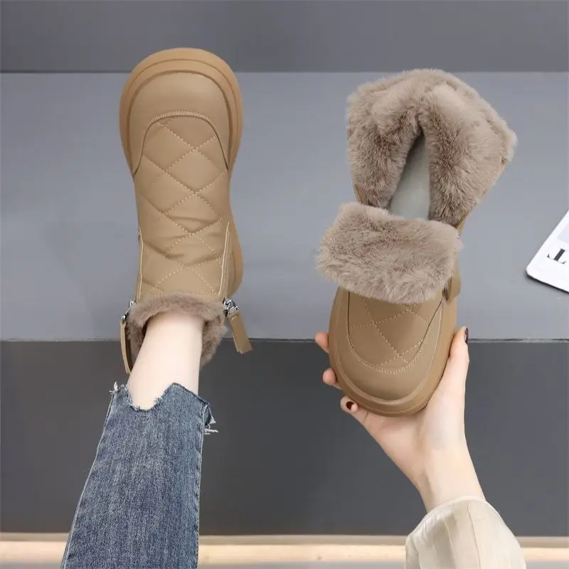 Women'S Winter Snow Boots And Velvet Padded Women'S Cotton Shoes Waterproof And Non-Slip Warm Boots.