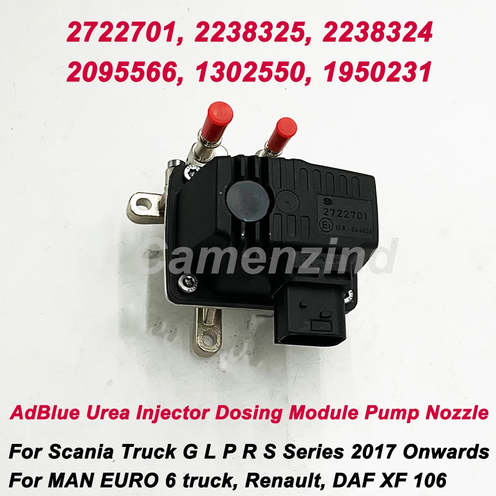 

New Urea Pump Adblue Doser Dosing Module Injector OEM 2722701 2238325 2238324 2095566 1950231 For Scania Truck L,P,G,R,S-series