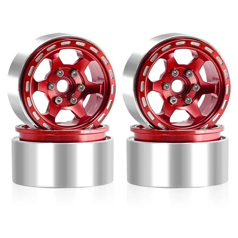 4 pezzi RC Car Duty 1.9 "Lame Beadlock Cerchione Mozzo per 1/10 RC Crawler Axial SCX10 Trxs TRX4 RC4WD D90 Redcat Gen