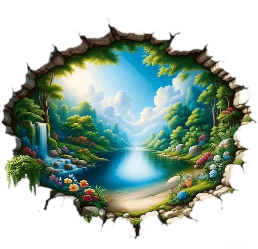 Wall Sticker Kids Room Background Home Decoration Mural Living Room Wallpaper Funny Decal Mirror Of The Sky D10