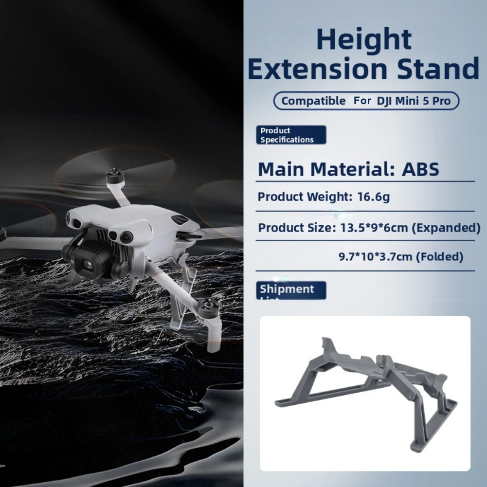 Lightweight Incremental Tripod Compatible with For DJI for mini 5 PRO Featuring Adjustable Landing Gear for Optimal Angles