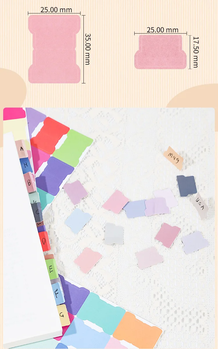 

40 Sheets Label Highlighter Tabs for Books Binders Writable Pages Organization Binder Tabs Stick On