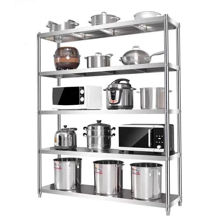 

-Flat Plate 4 Tiers Kitchen Stainless Steel Shelf Commercial Use High Quality Kitchen Stainless Steel Rack