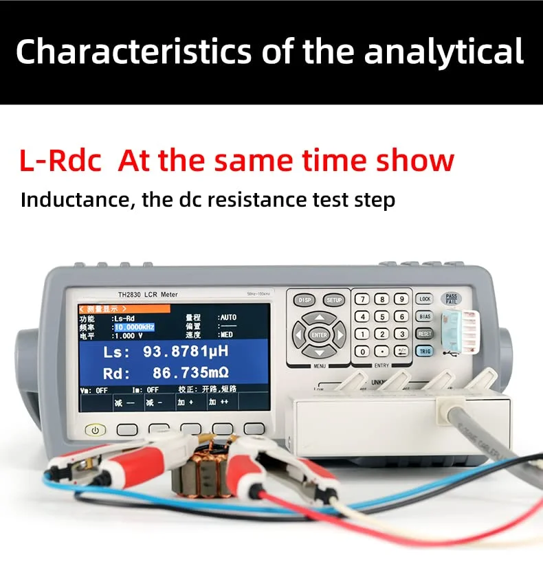 TH2830 akurasi pengukur LCR Digital, 0.05% 50 hz-100 kHz penguji induktansi resistansi kapasitansi frekuensi kontinyu