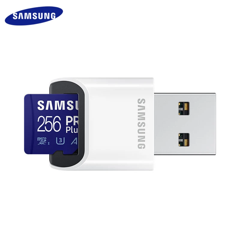 ซัมซุงการ์ดความจำไมโคร SD โปรพลัสพร้อมเครื่องอ่าน USB 128GB 256GB 512GB V30 U3 A2การ์ดไมโคร SD แบบดั้งเดิมแฟลช TF Card MAX 160MB