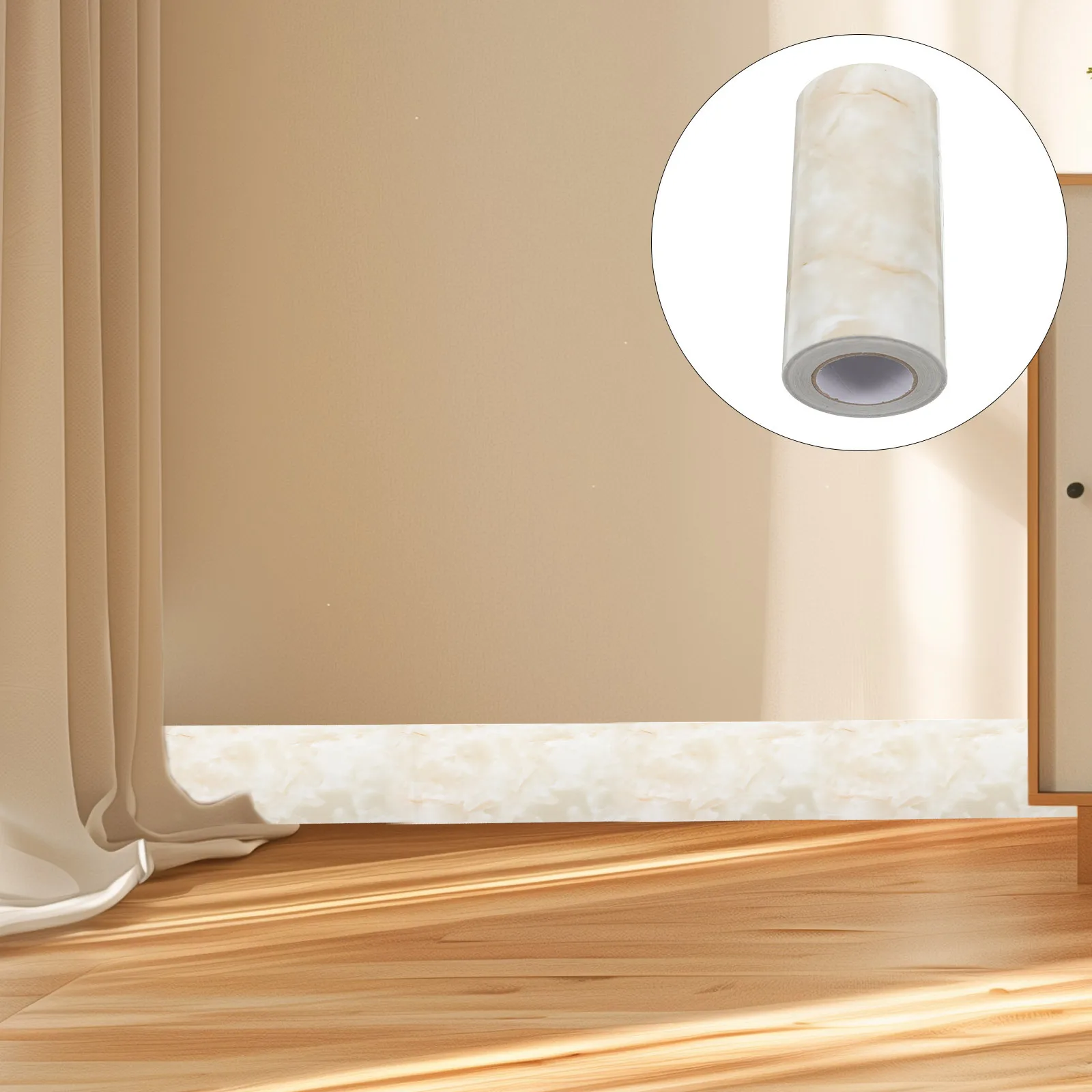 

Marble Peel Stick Self-Adhesive Baseboard Flexible Decorative Trim Molding Strip Wall Border Corner for Bathroom Walls