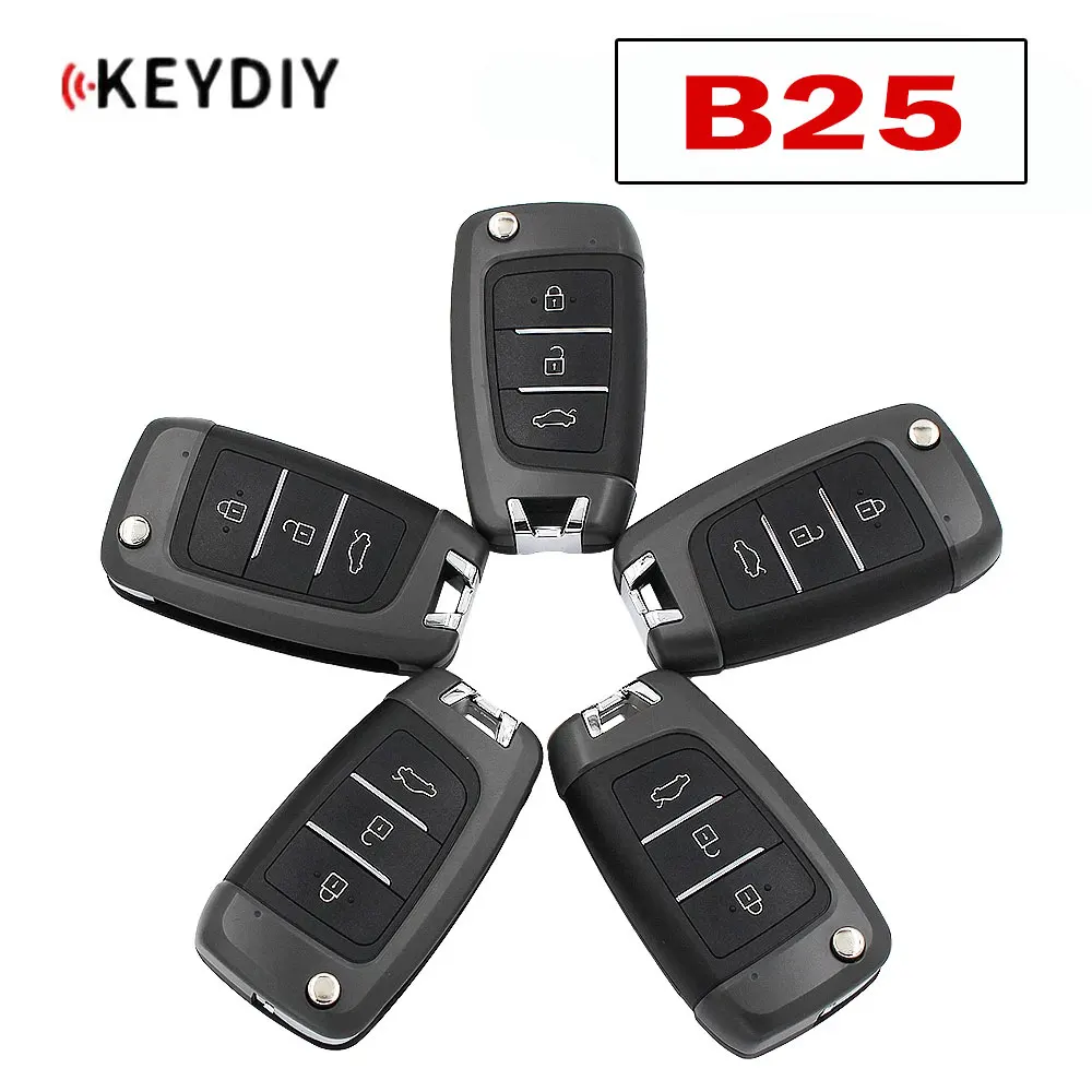 KEYDIY KD B25 Multifunction Car Remote Key 3 Button Universal Car Keys for KD300 KD900 URG200 Car Remote Control Car Lock System