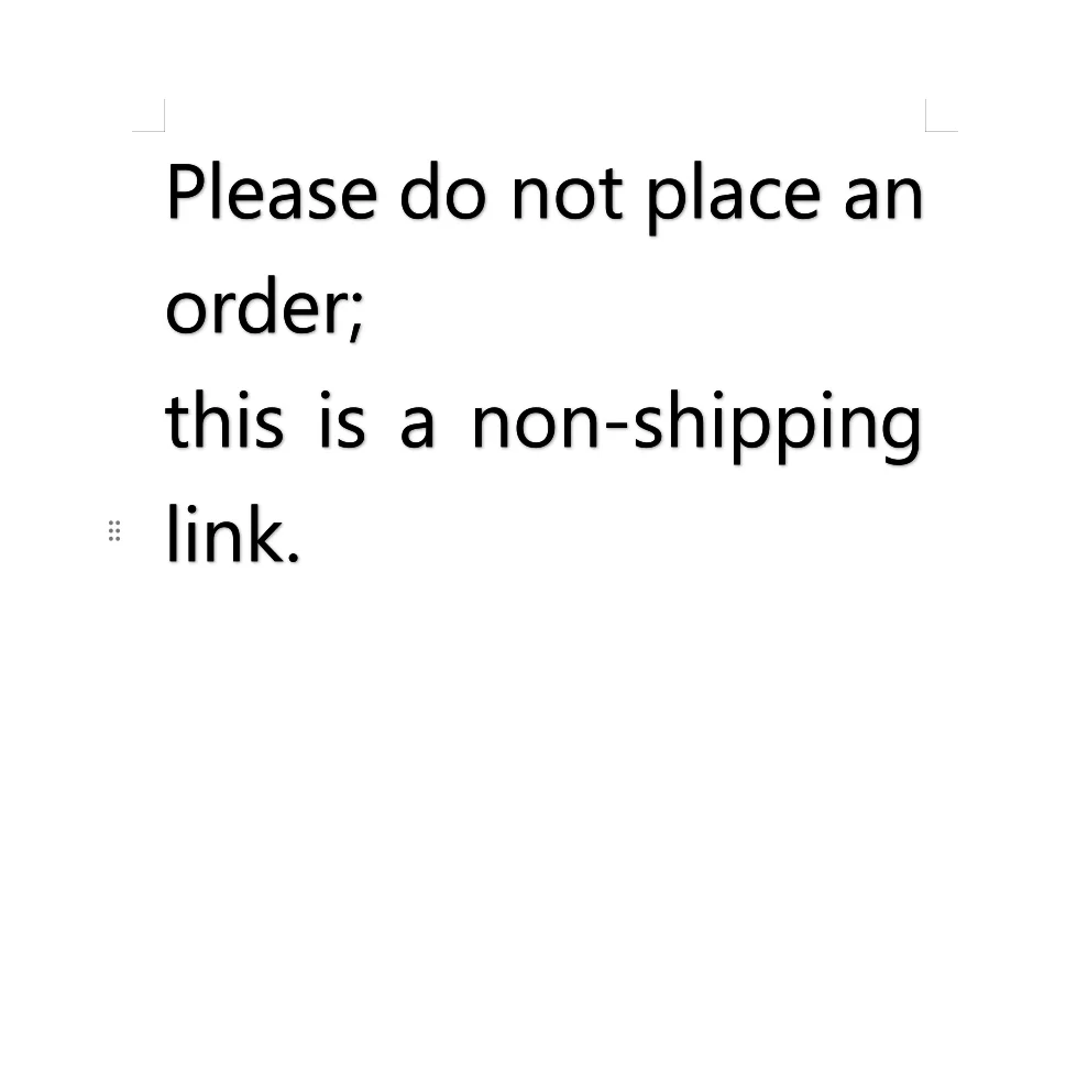 

Пожалуйста, не размещайте заказ; это ссылка, не предназначенная для отправки товара.