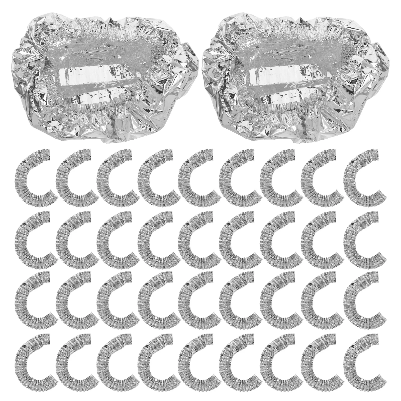 50pcs Aluminum Foil Food Insulation Reusable Bowl Covers For Meals Outdoor Picnics Microwave Food Cover Kitchen