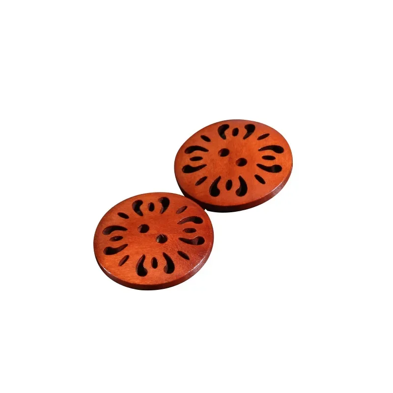 100Pcs Carved Wood Buttons for Clothing Sweaters Jackets Vintage Round Buttons for Kids Cardigans Sewing Accessories Wholesale