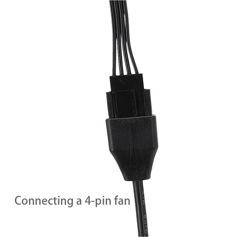 2Pcs Cooling Fan Extension Cable Computer Cooling Fan PWM Temperature Control 4-Pin Extension Cable Fan Extension Cable Durable