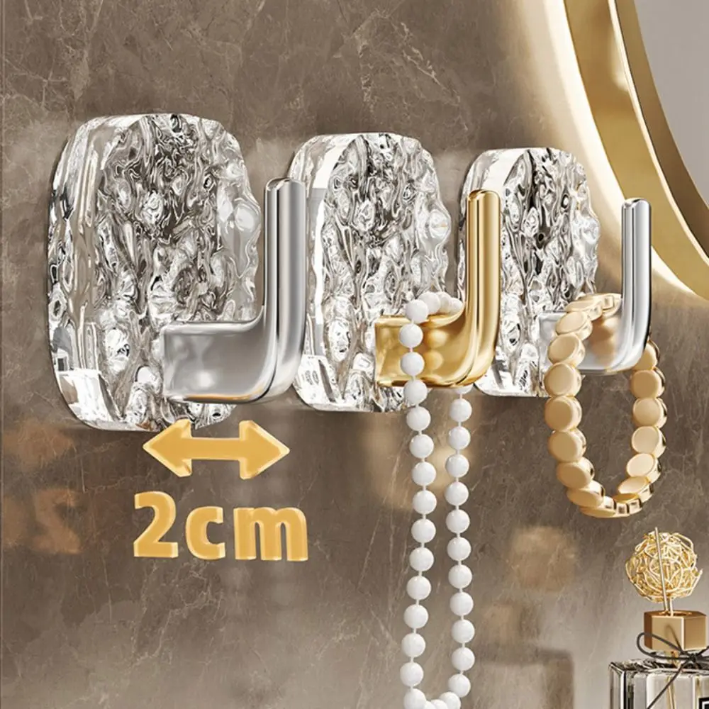 4 шт. прозрачный акриловый настенный крючок, настенные водонепроницаемые крючки для сумки для ключей, прочные липкие самоклеящиеся крючки для ванной комнаты, задняя дверь