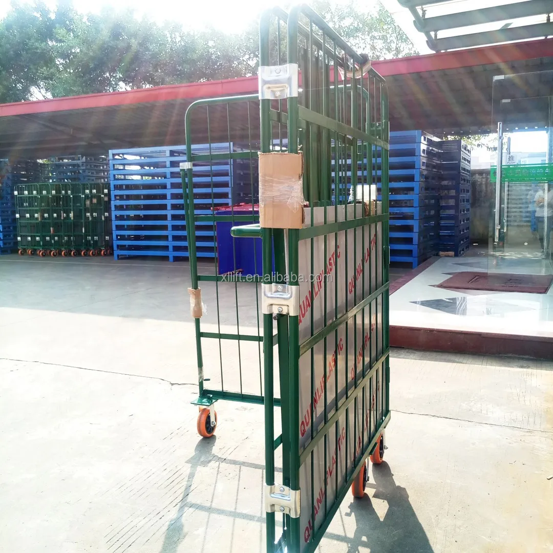 Logistics industrial laundry folding warehouse container cage roll containers trolley