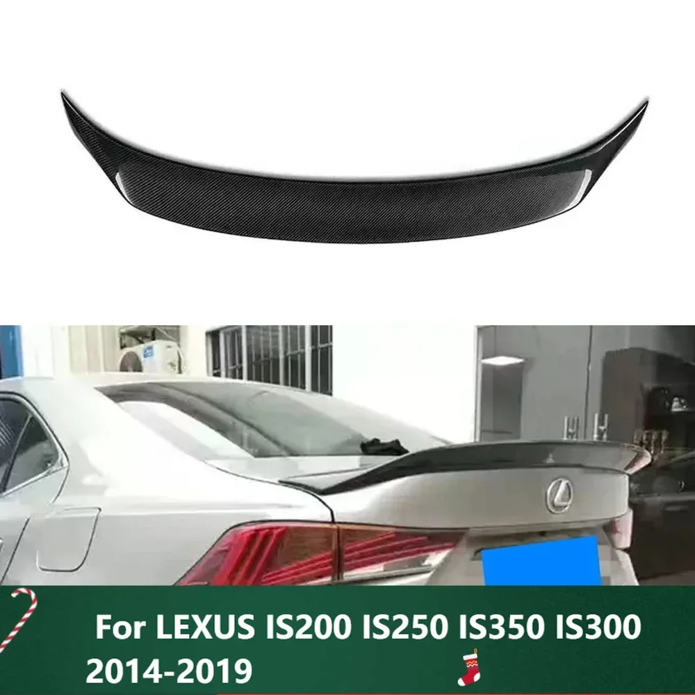 New！Black/Carbon Fiber Car Rear Trunk Spoiler Lip AR Style Rear Boot Spoiler Wing For LEXUS IS200 IS250 IS350 IS300 2014-2019