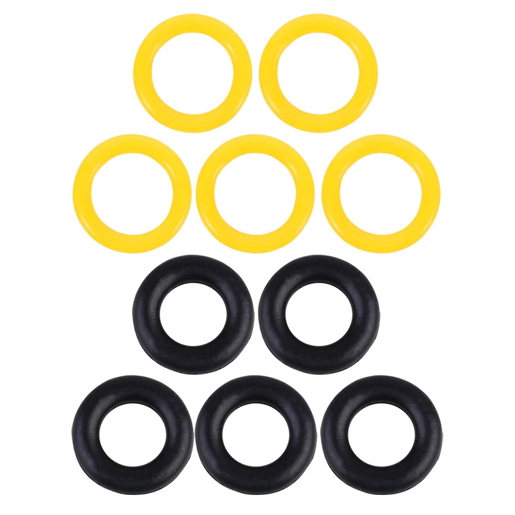 10 Pcs Yellow Black Rubber Bobbin Winder Rings for Sewing Machine Easy Install Thread Backup Friction Wheel Replacement