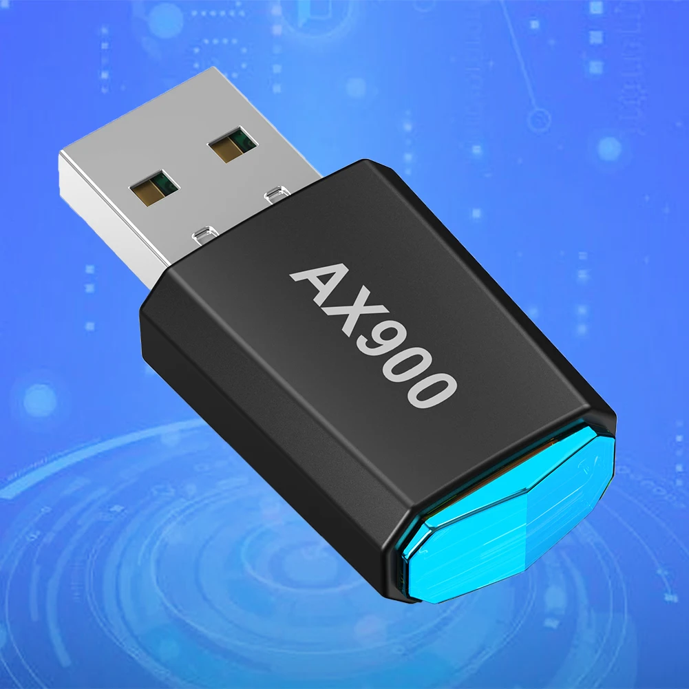 AX900 Treiberfreie drahtlose Netzwerkkarte Dual-Band WiFi 6 USB-Adapter 900 Mbit/s WiFi-Adapter 2,4 G und 5 GHz für Laptop Windows 7 10 11