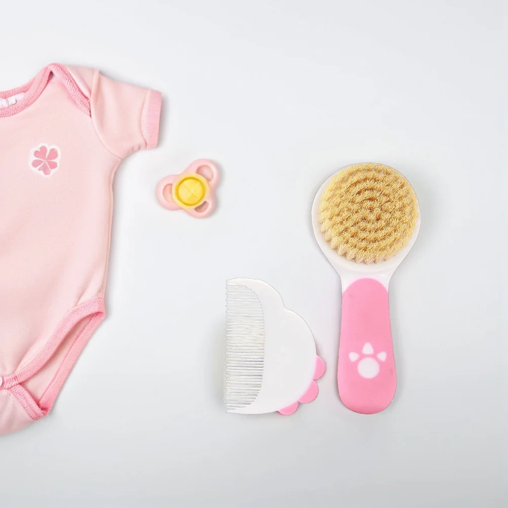 

2 комплекта детских щеток для волос, набор расчесок с мягкой щетиной, нежный набор для ежедневного ухода за волосами для новорожденных и малышей, набор детских расчесок и расчесок