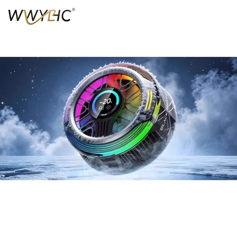 Magnetic Semiconductor Phone Cooler Full Color Smart Screen for IPhone Android Gaming