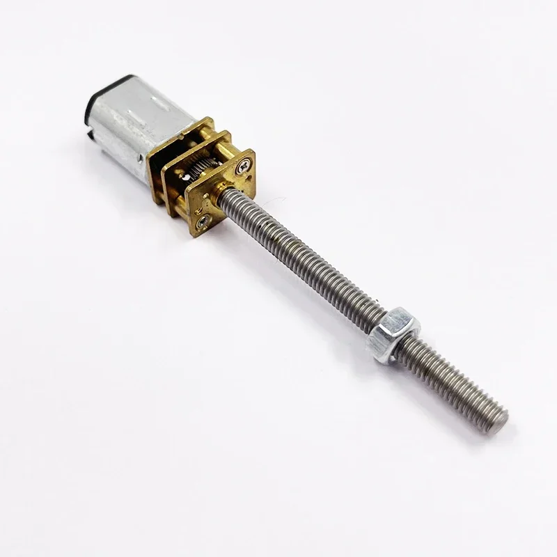 Mini N20 Full Metal Gearbox Gear Motor DC 3V 1.5V-6V 370RPM-1500RPM High Speed Long Linear Screw Nut Shaft Slider Reducer Motor