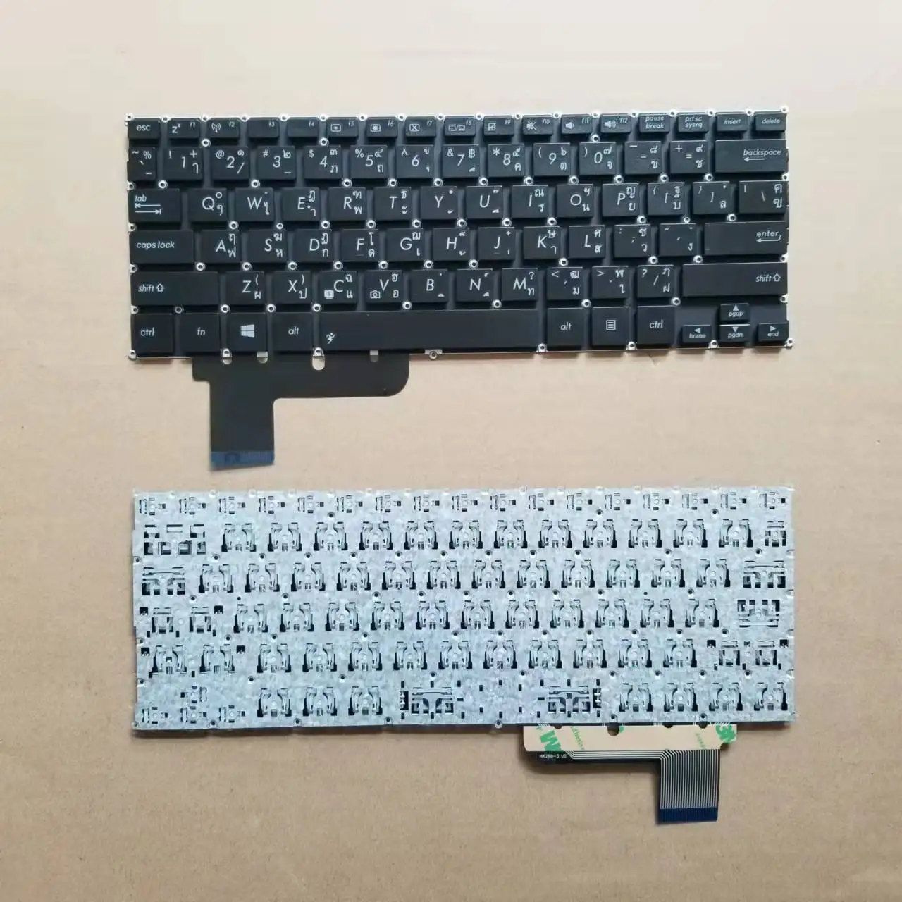 

New TI Thai Keyboard For Asus VivoBook X201 X201E X202 X202E S200 S200E Black Without Frame