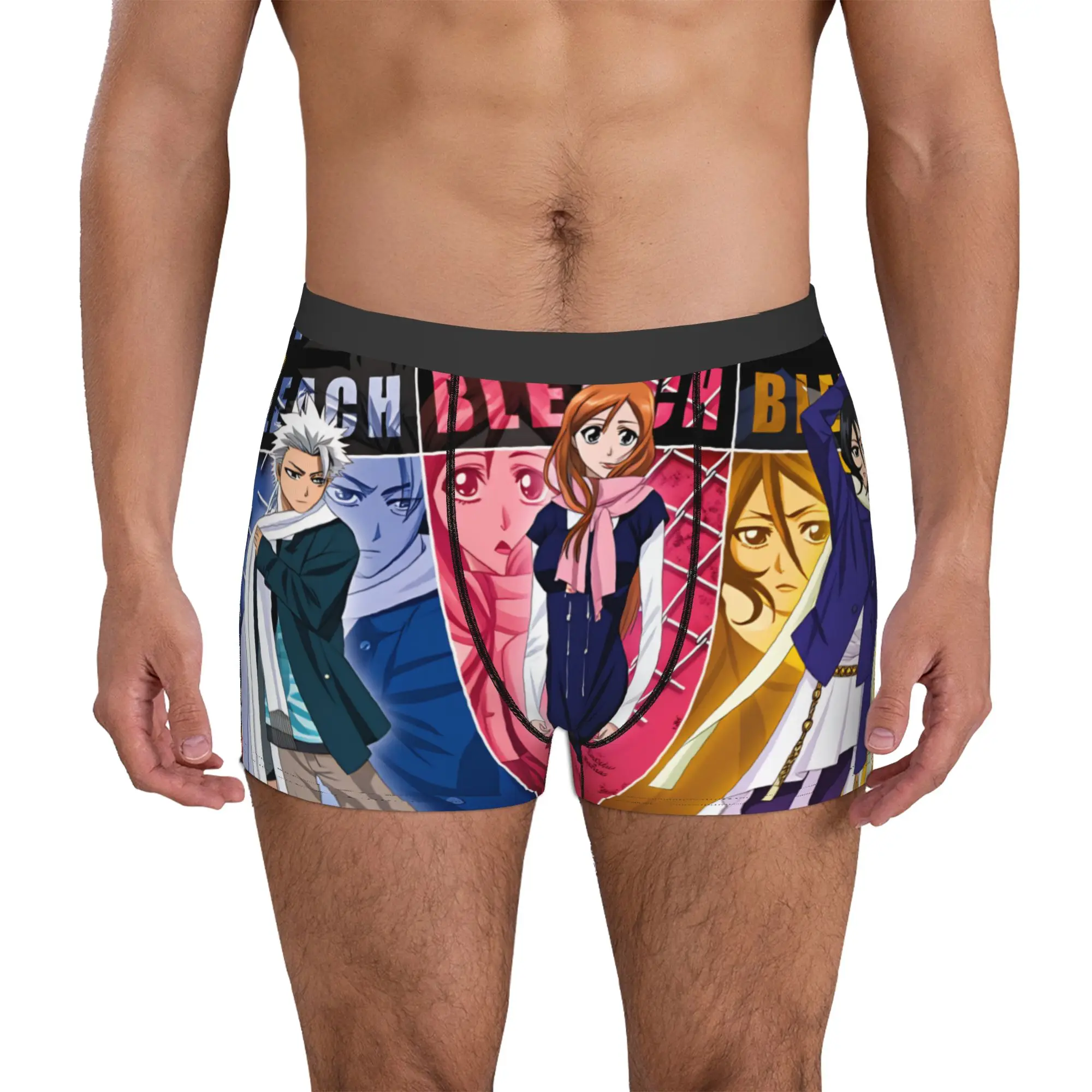 Ichigo Kurosaki Bleach Toshiro Hitsugaya Boxers Shorts Men's Orihime Inoue Rukia Kuchiki Briefs Underwear Novelty Underpants