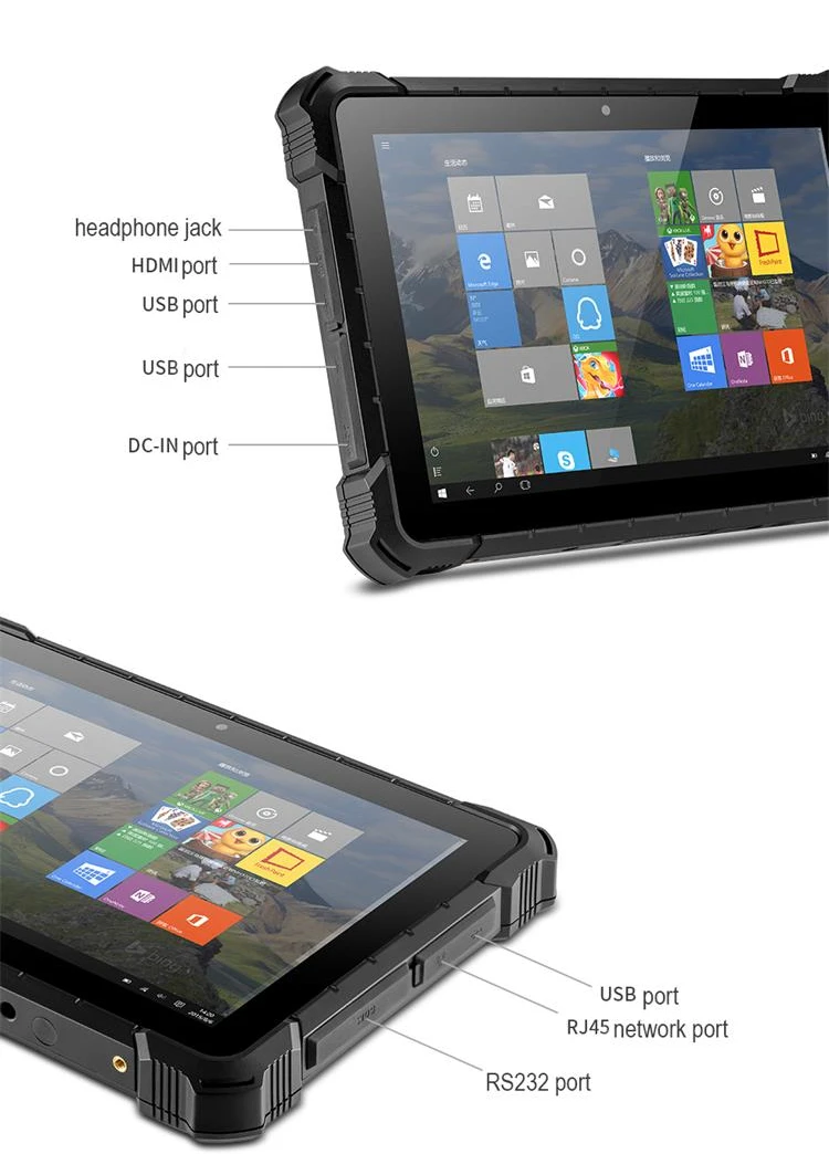 Industriële Windows 10 Tablet Pc K7G Vehicle Mount Computer Win10 Vingerafdruk 10 Inch Intel N4120 8Gb Ram 128Gb RJ45 RS232 DB9