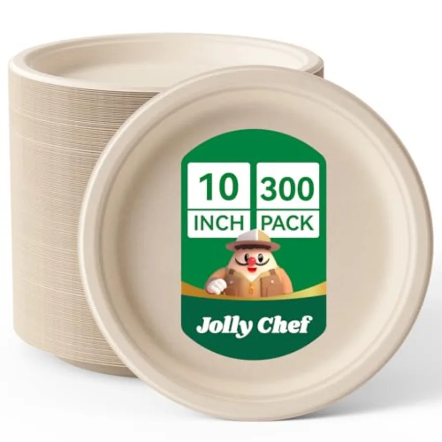 

Compostable Heavy Duty Plates [ ] Eco-Friendly Disposable Paper Plates Made of Bagasse Biodegradabl