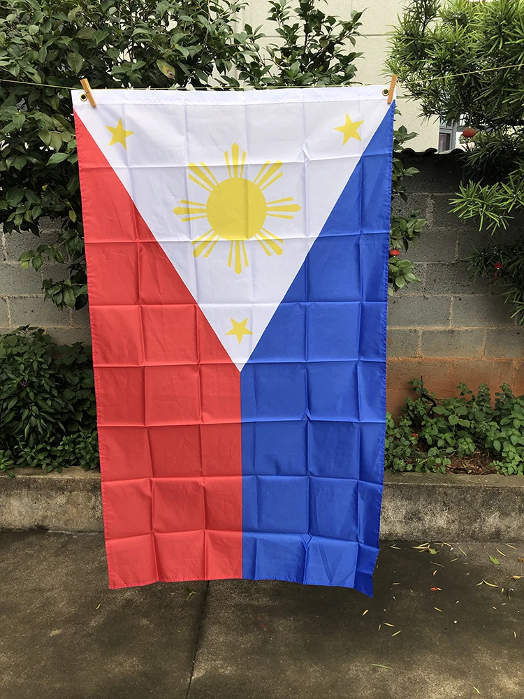 Z-ONE FLAG  Philippines Flag 3x5 ft of  90x 150cm polyester hanging Philippines National Flag Indoor Outdoor Home decoration