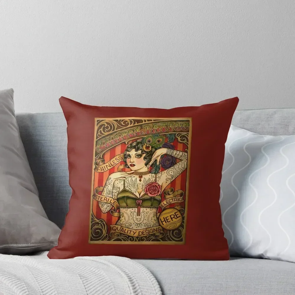 

CHAPEL TATTOO; Vintage Body Advertising Art Throw Pillow autumn decoration Sitting Cushion pillow