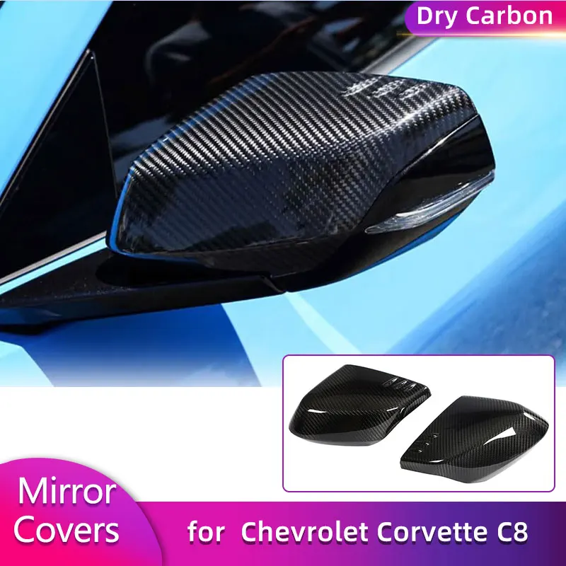 

Чехлы на зеркала заднего вида Prepreg Dry Carbon для Chevrolet Corvette C8 Stingray 2020-2024, комплекты кузова бокового зеркала автомобиля
