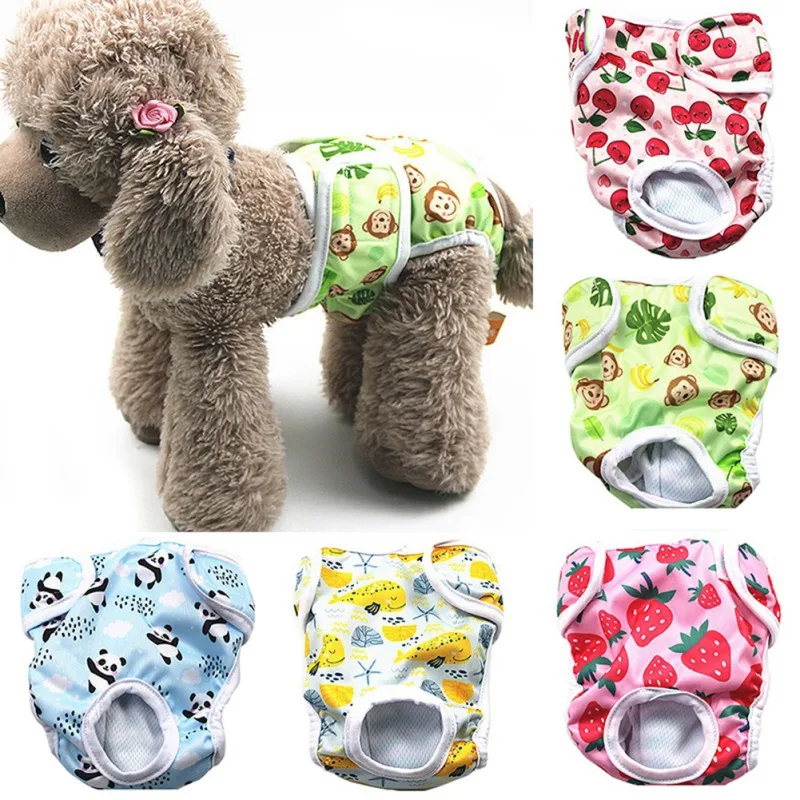 Reusable Dog Diapers Panties Soft Washable Female Dog Diapers Comfort Doggy Underwear Diapers for Girl Dogs in Period Heat