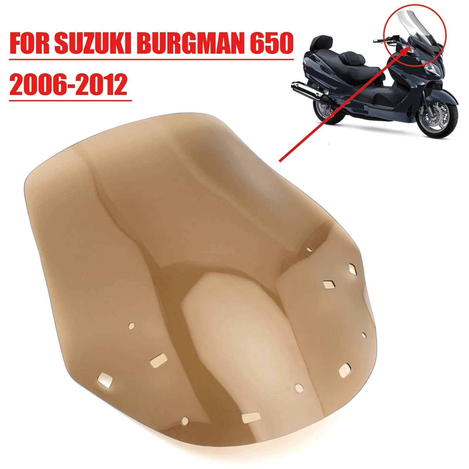 Motorcycle Front Screen Wind Shield Accessories Windshield Windscreen Air Deflector Guard For Suzuki Burgman 650 2006-2012