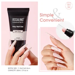 ROSALIND Poly Acrylic Gel For Manicure 12/15/30/60ML Nail Gel For Extension Poly Nail Gel Art Poly Painting Gel polish