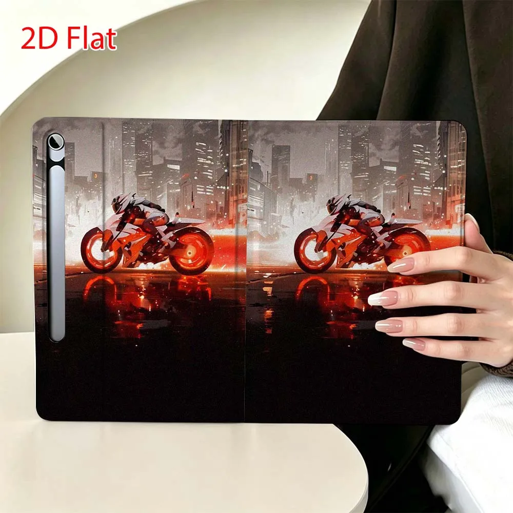 Cool motorcycle graphics For Samsung Galaxy Tab S11 S10 S9 S8 S7 S6 A9 A8 A11 Lite FE Plus Pen Tray Tablet Case Soft